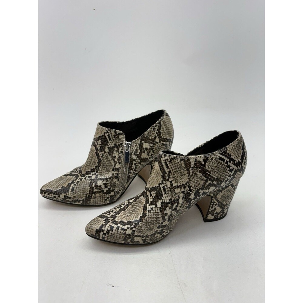 Michael by Michael Shannon Griffin Booties Womens 7 Snake Print Side Zip Heel